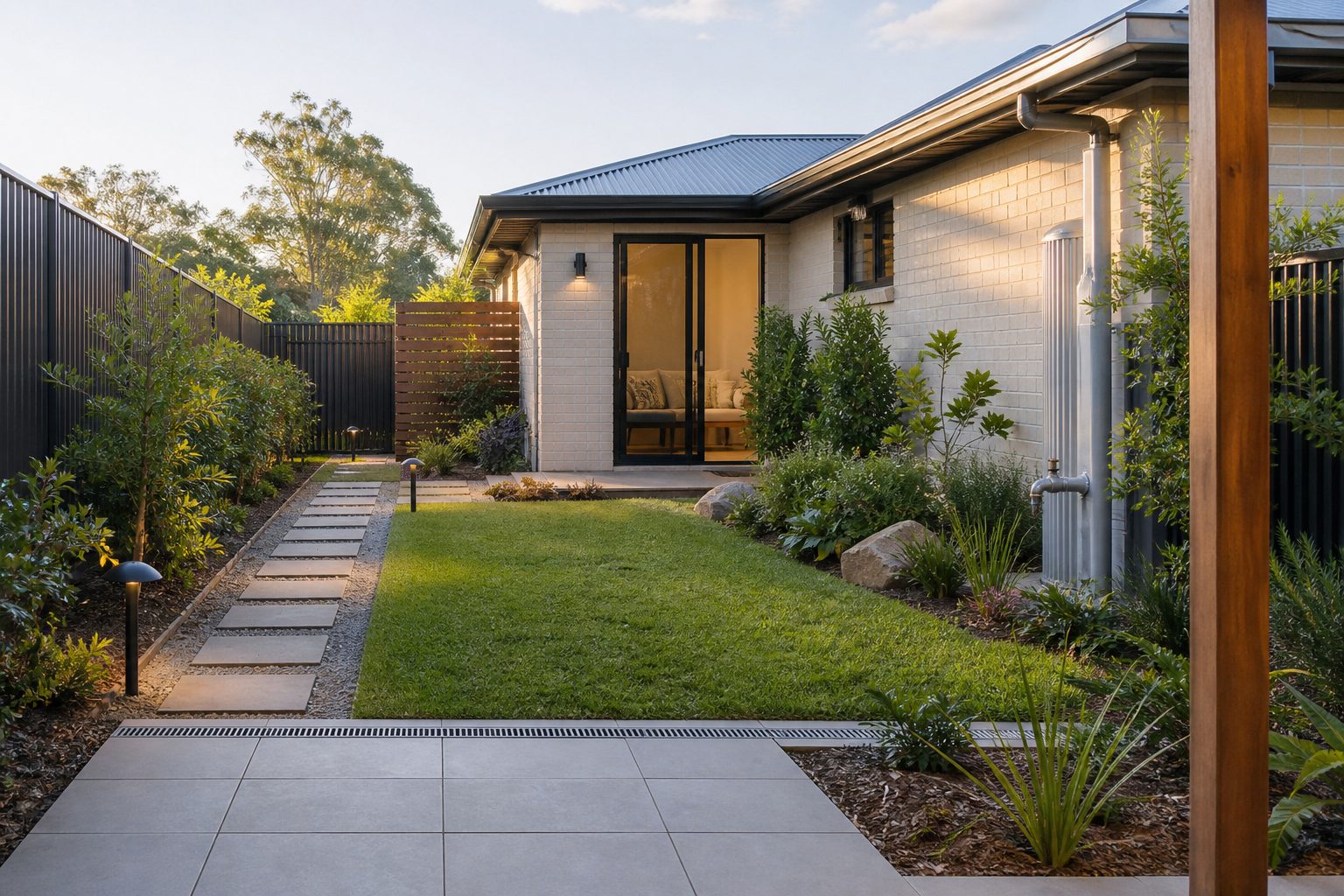 Modern residential property supported by coordinated trade services